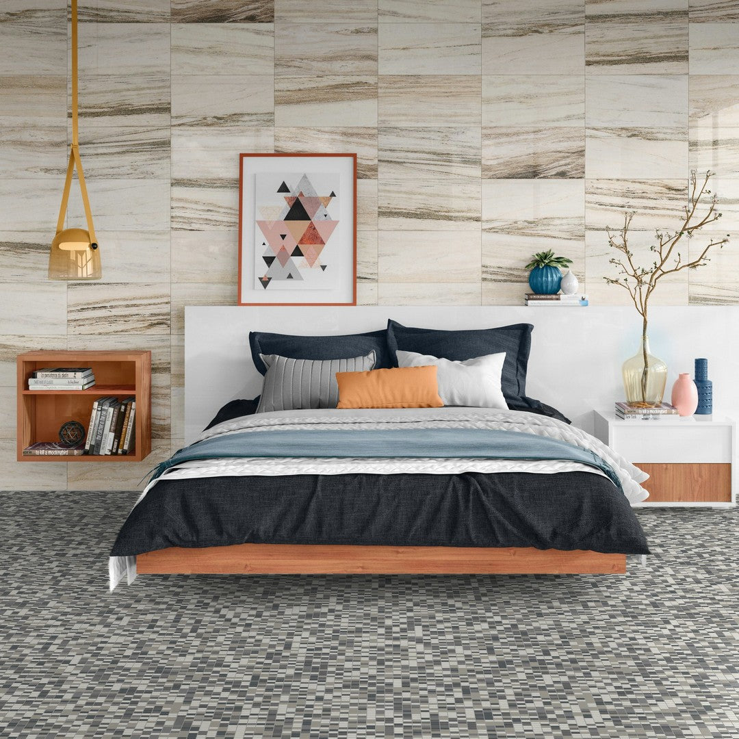 American Olean Unglazed Mosaics Blends 12" x 24" Porcelain 1" Blends Mosaic