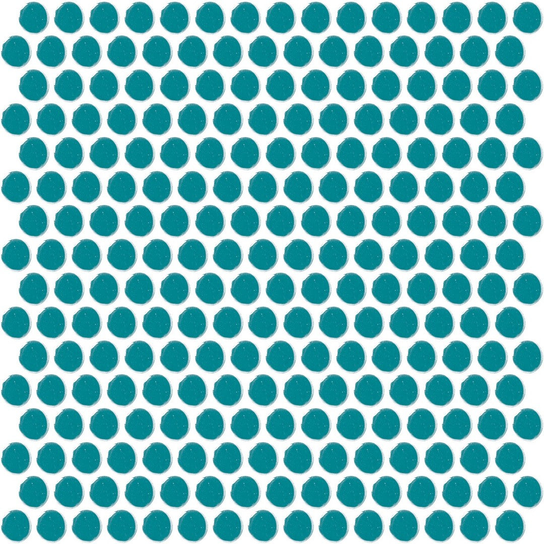 Daltile Color Wheel Mosaic 11" x 13" Ceramic 3/4" Penny Rounds Mosaic