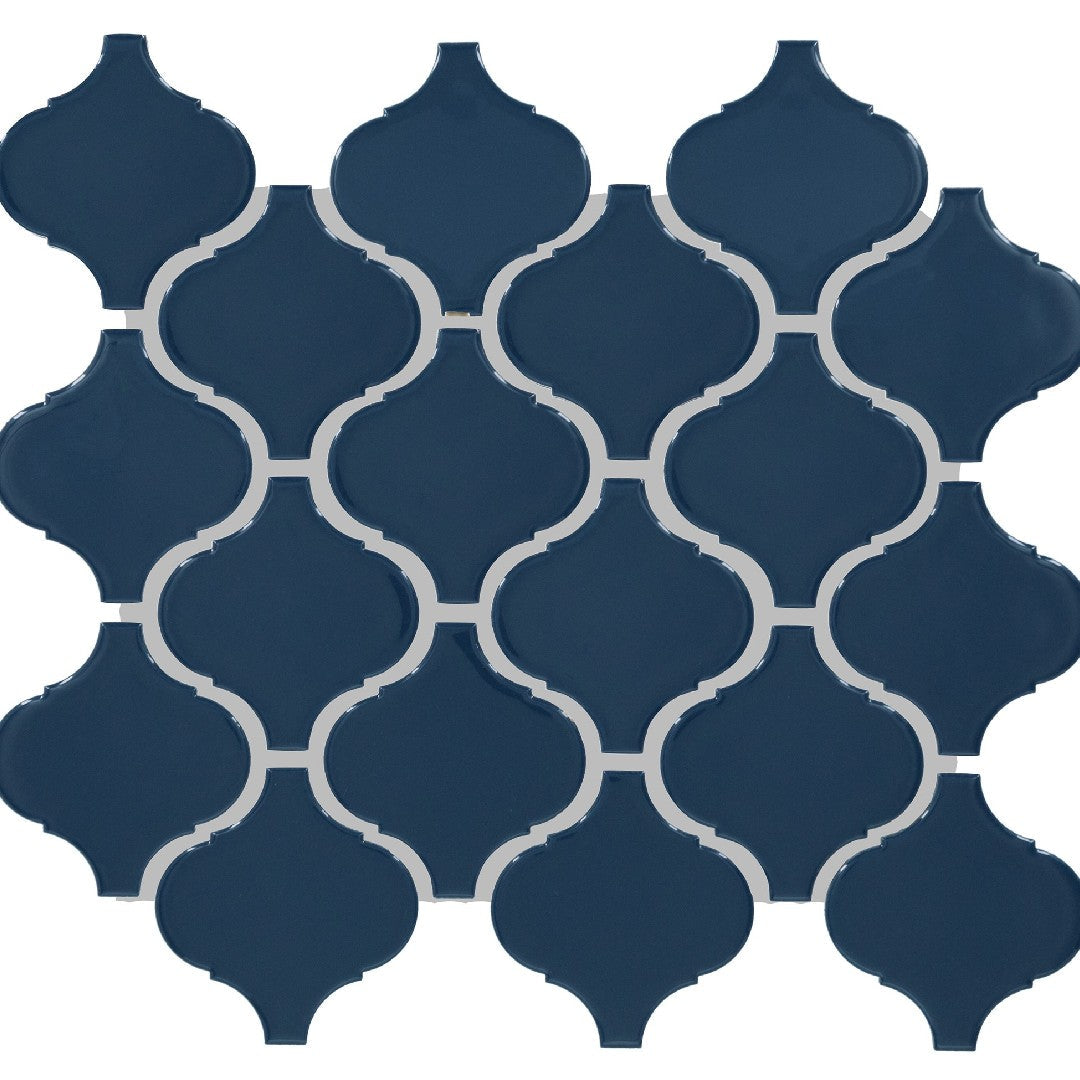 Daltile Color wheel Retro 11" x 12" Glossy Ceramic 3" Arabesque Mosaic