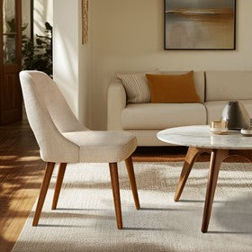 Nola Upholstered Dining Side Chairs with Cutout Back design (Set of 2)