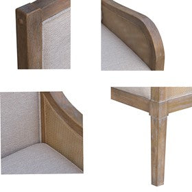 Morgan Cane Accent Chair with Removable Back Cushion