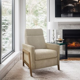 Luna Recliner With Wood Frame