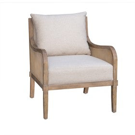 Morgan Cane Accent Chair with Removable Back Cushion