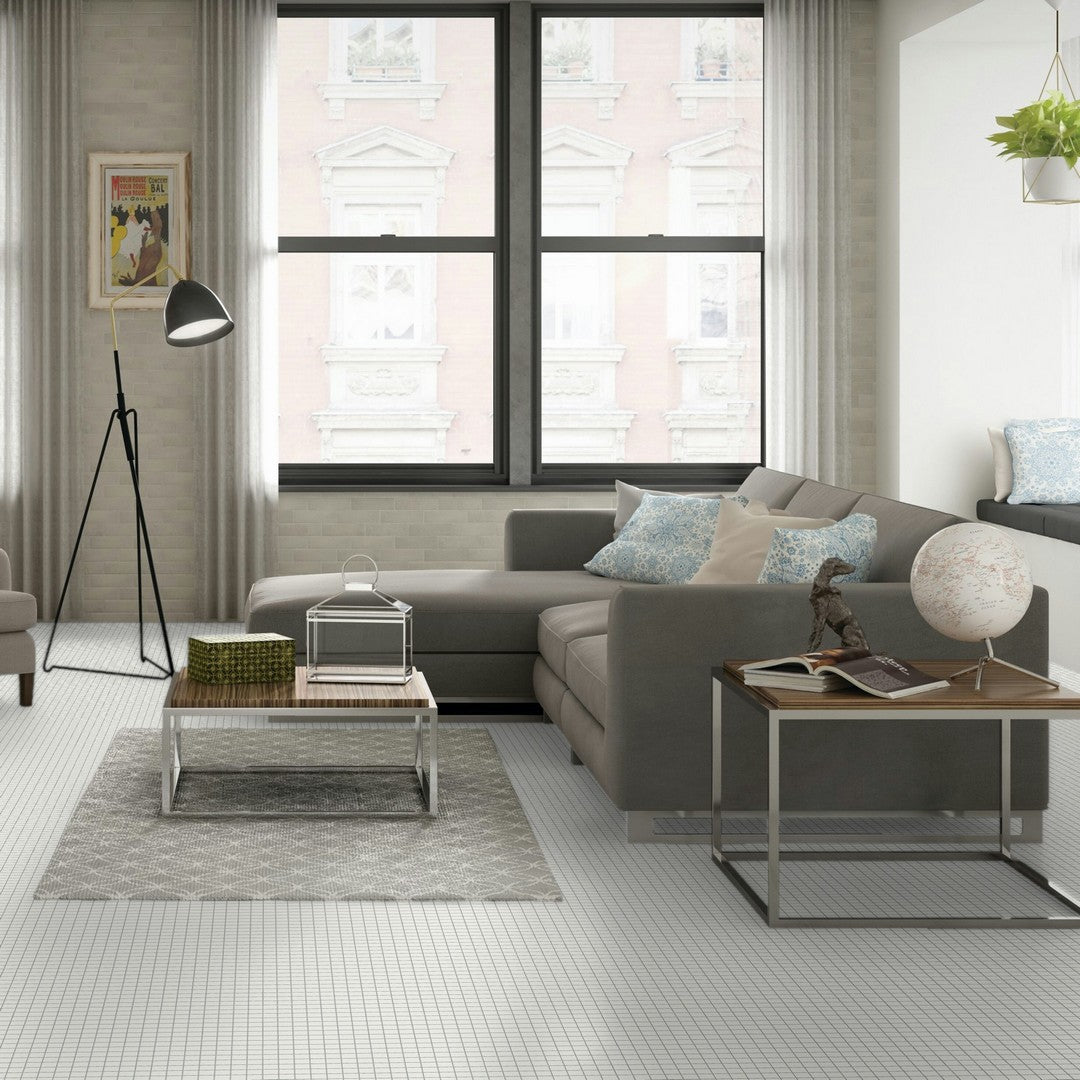 American Olean Unglazed Mosaics ClearFace? Mounting System 12" x 12" Unglazed Porcelain 1" Mosaic