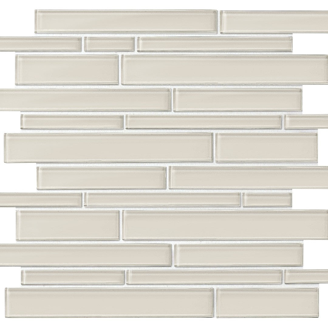 Daltile Amity 11" x 13" Glossy Glass Random Linear Mosaic