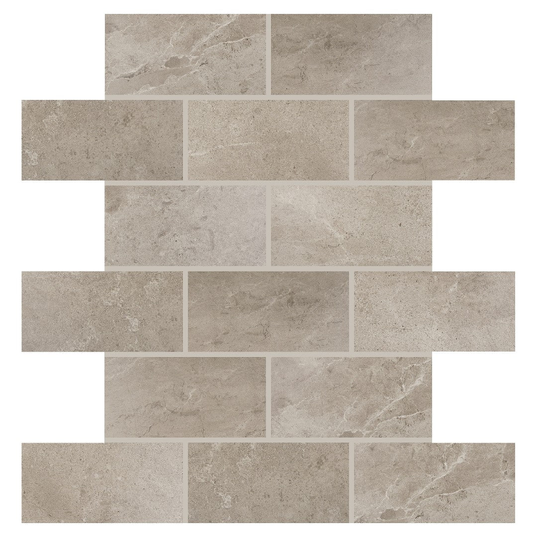 Daltile Artiquity 12" x 12" Matte Ceramic 2x4" Brick Joint Mosaic