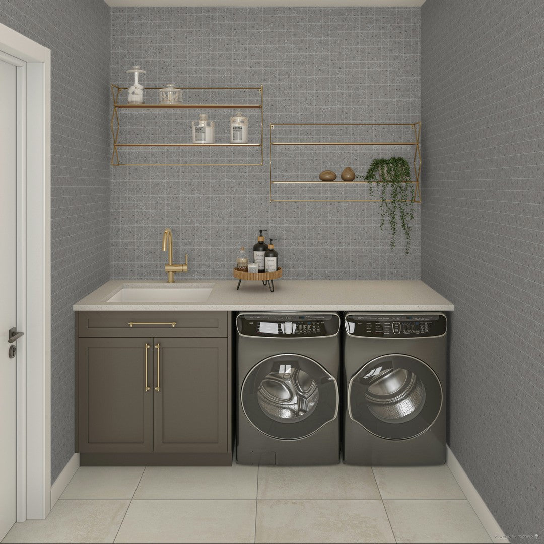 Daltile Assemble 12" x 12" Matte Porcelain 2" Straight Joint Mosaic