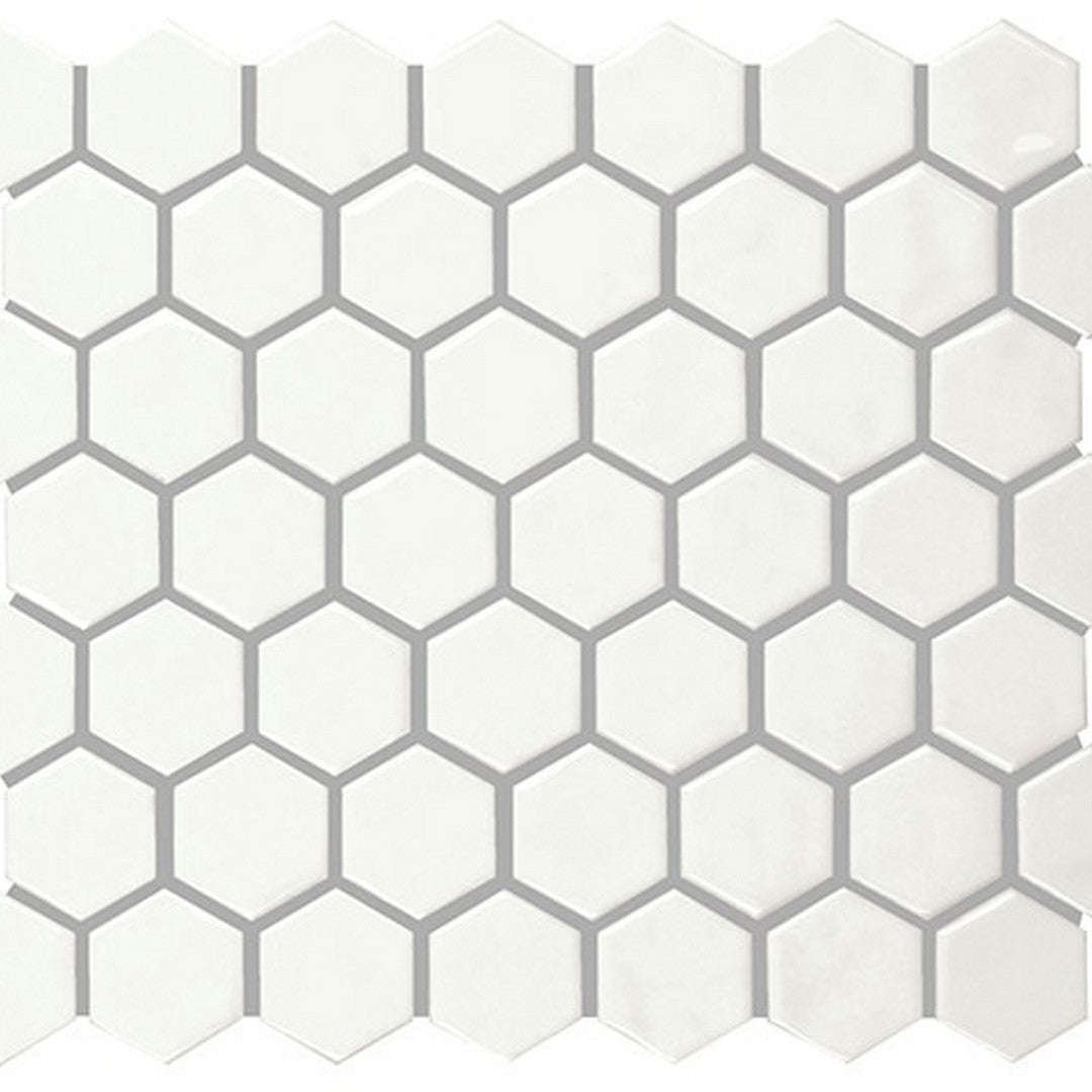 Marazzi Artezen 12" x 10" Glossy Ceramic 1.5" Hexagon Mosaic