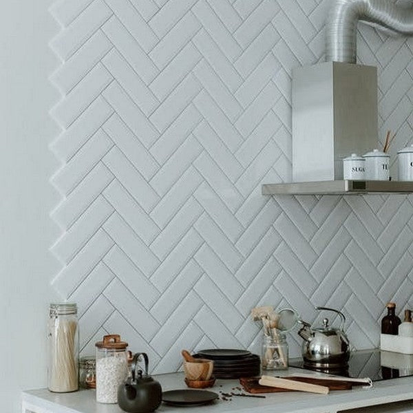 Marazzi Artezen 14" x 12" Glossy Ceramic Herringbone Mosaic