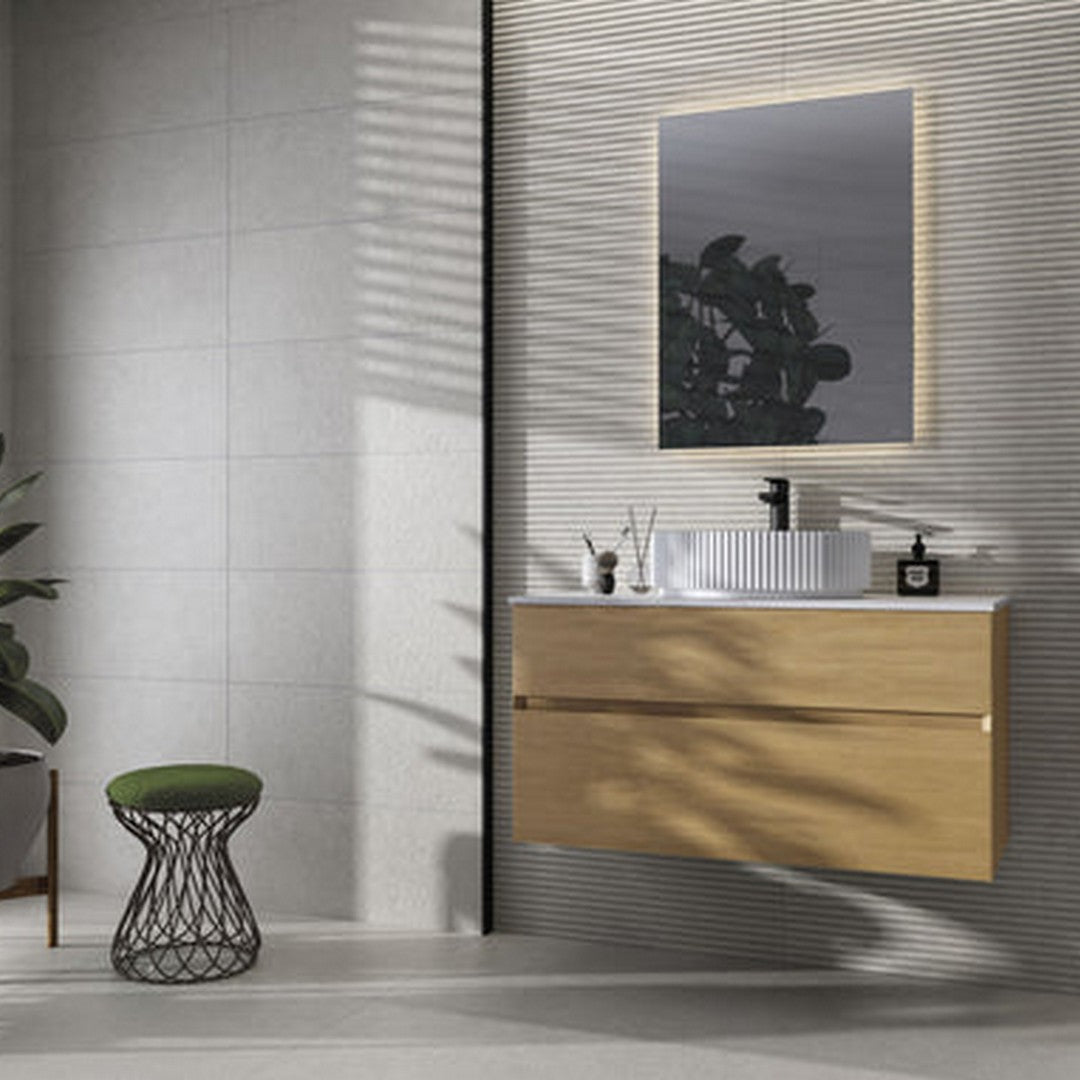 Ottimo Borne 12" x 30" Rectified Matte Ceramic Deco Wall Tile