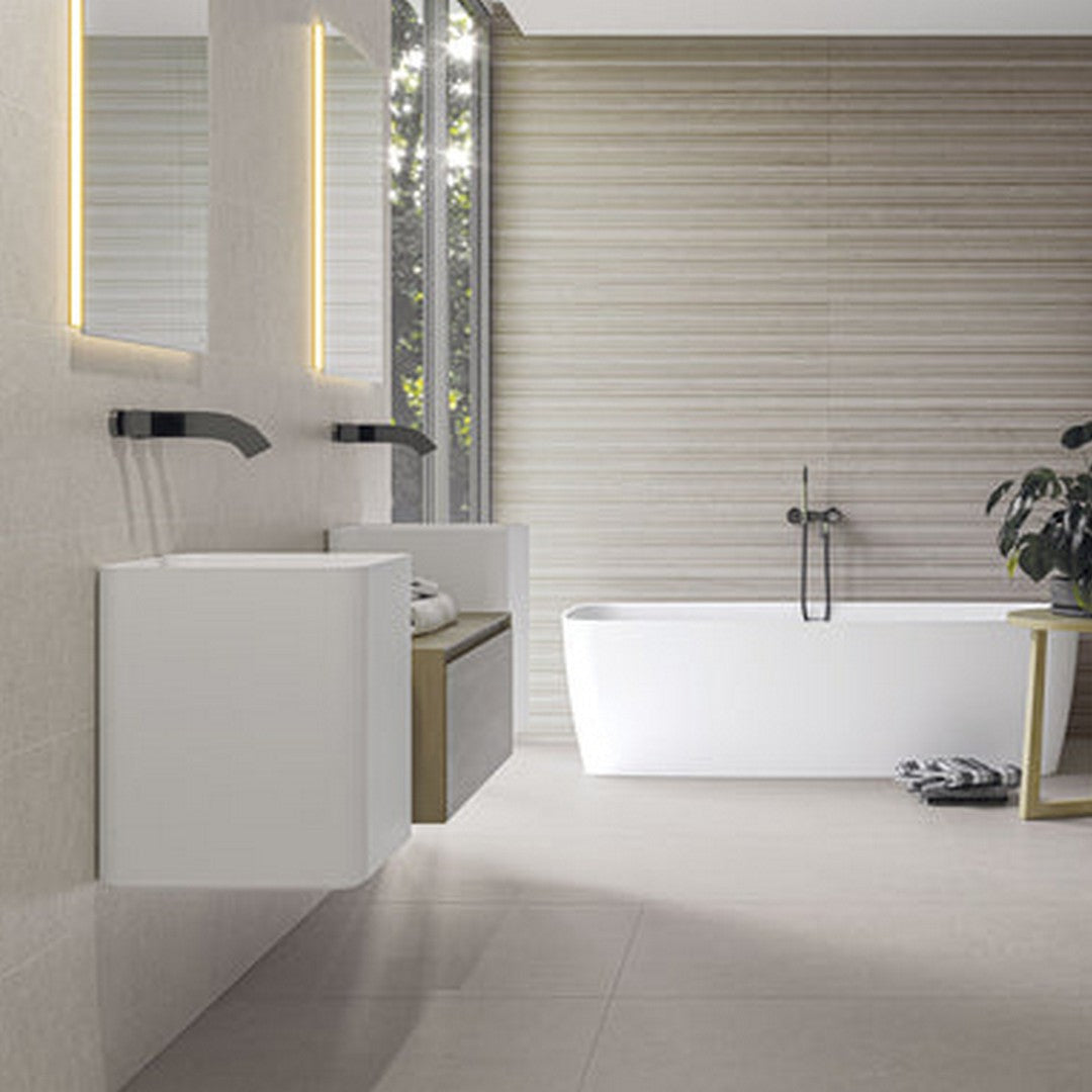 Ottimo Borne 12" x 30" Rectified Matte Ceramic Deco Wall Tile