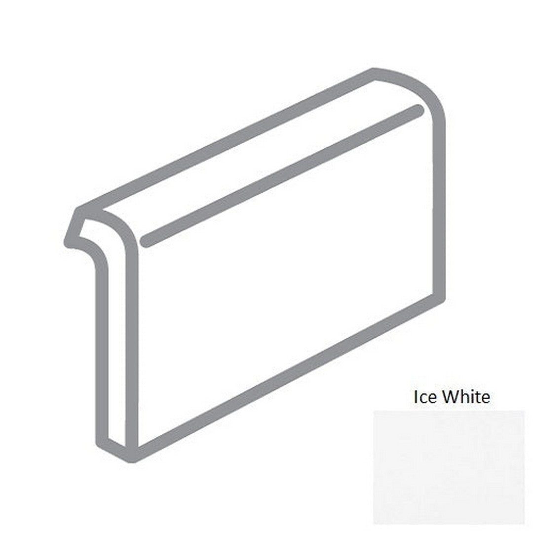 Bedrosians Traditions 2" x 6" Ceramic Glossy Wall Trim Mud Cap