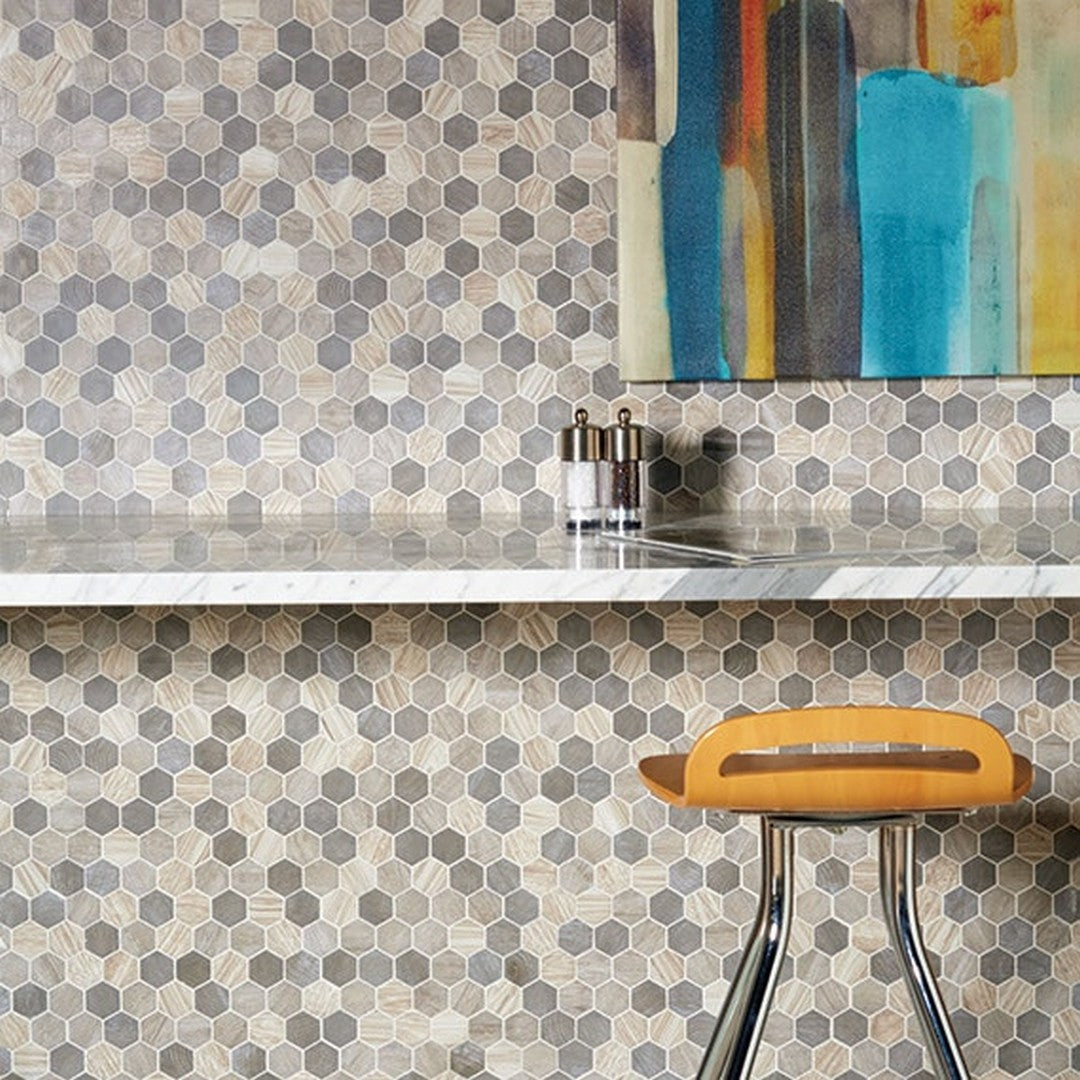 American Olean Crosswood 11" x 12" Matte Glass Mosaic