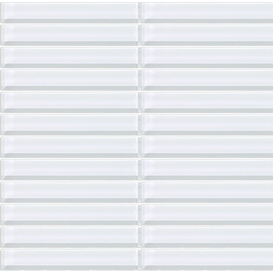 Daltile Color Wave 12" x 12" Matte Glass 1x6" Straight Joint Mosaic