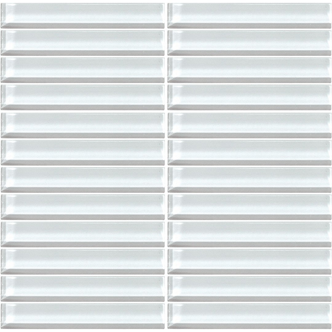 Daltile Color Wave 12" x 12" Matte Glass 1x6" Straight Joint Mosaic