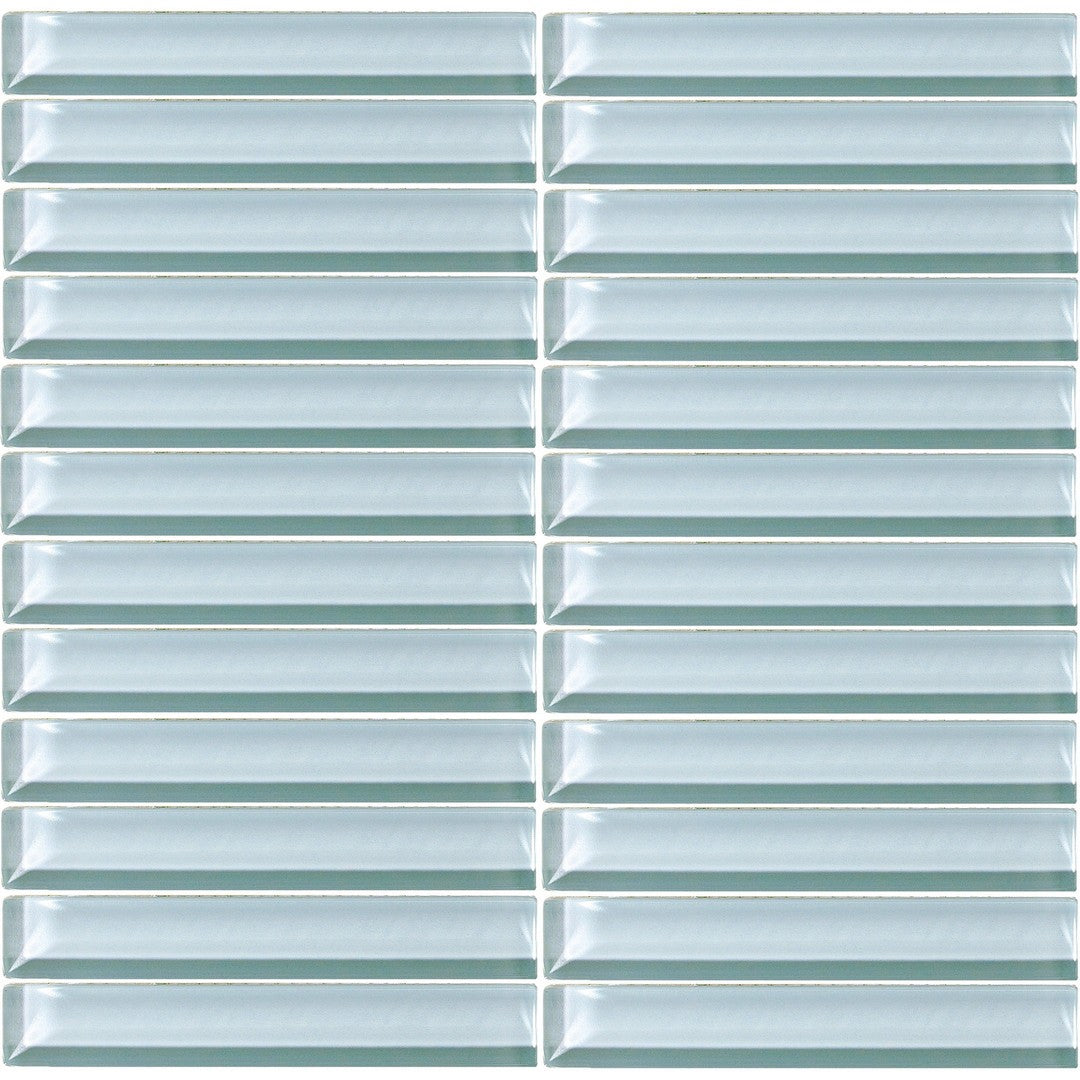 Daltile Color Wave 12" x 12" Matte Glass 1x6" Straight Joint Mosaic