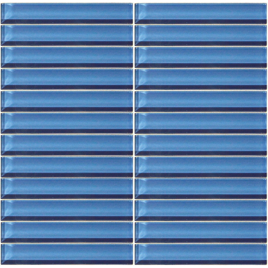 Daltile Color Wave 12" x 12" Matte Glass 1x6" Straight Joint Mosaic