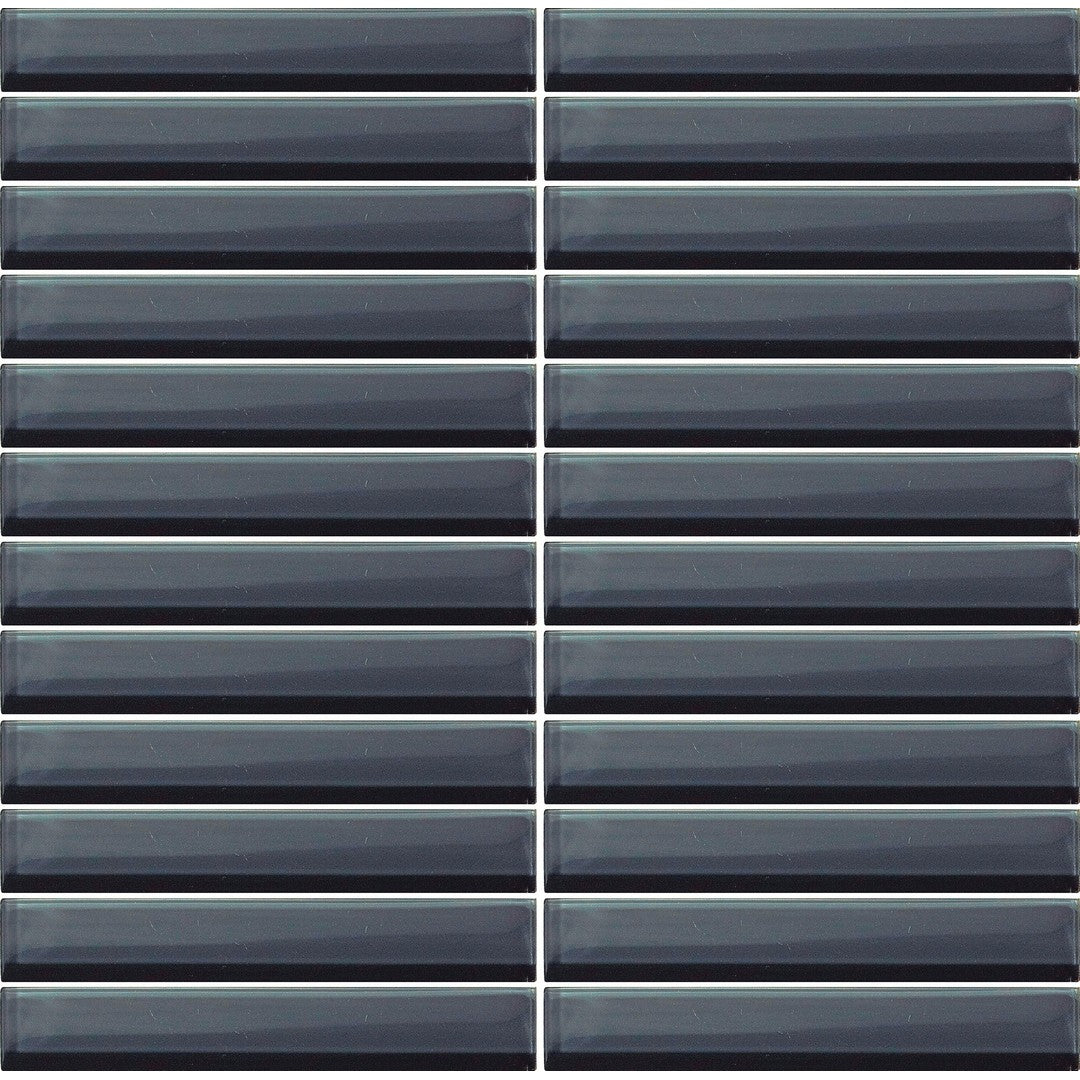 Daltile Color Wave 12" x 12" Matte Glass 1x6" Straight Joint Mosaic