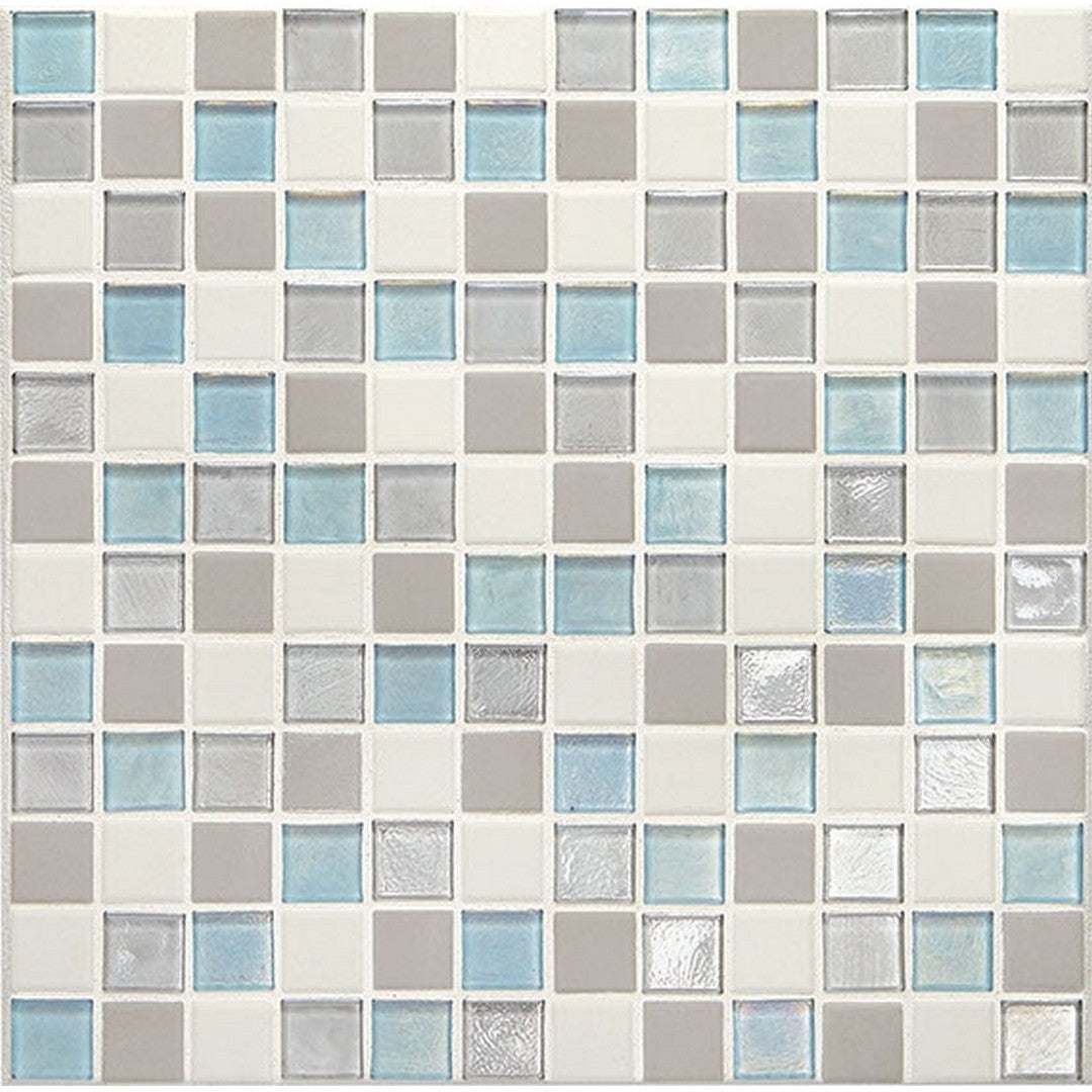 Daltile Coastal Keystones 12" x 12" Mixed Glass 1" Straight Joint Mixed Mosaic