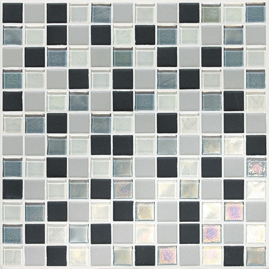 Daltile Coastal Keystones 12" x 12" Mixed Glass 1" Straight Joint Mixed Mosaic