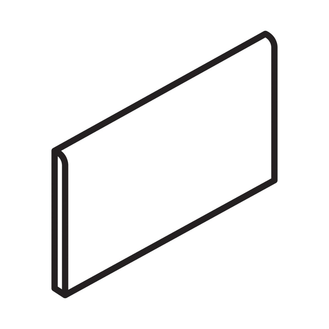 Daltile Color Wheel Linear 4" x 8" Ceramic 8" Side Bullnose