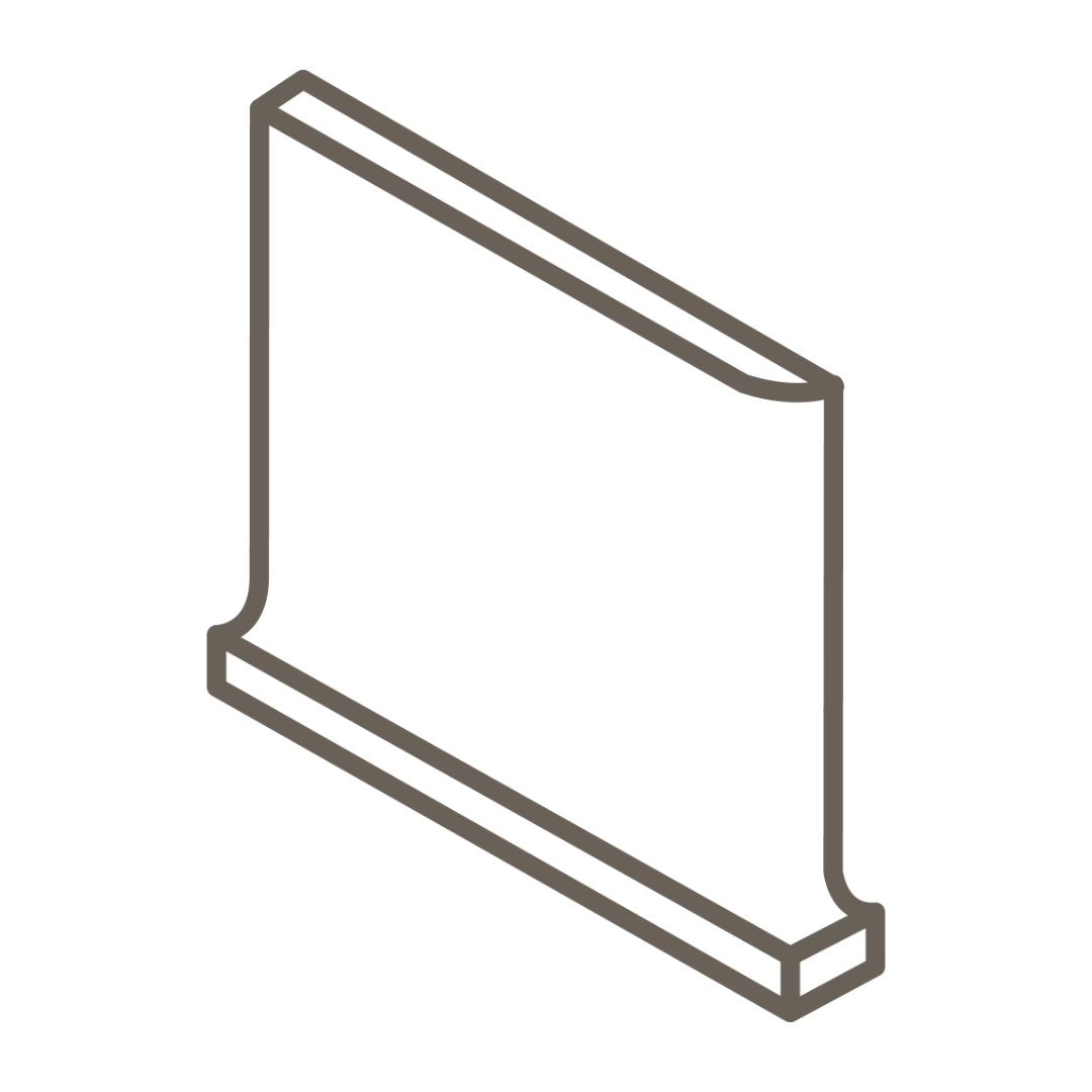 Daltile Colormatch SCL3601 - 6" x 6" Ceramic Left Cove Corner