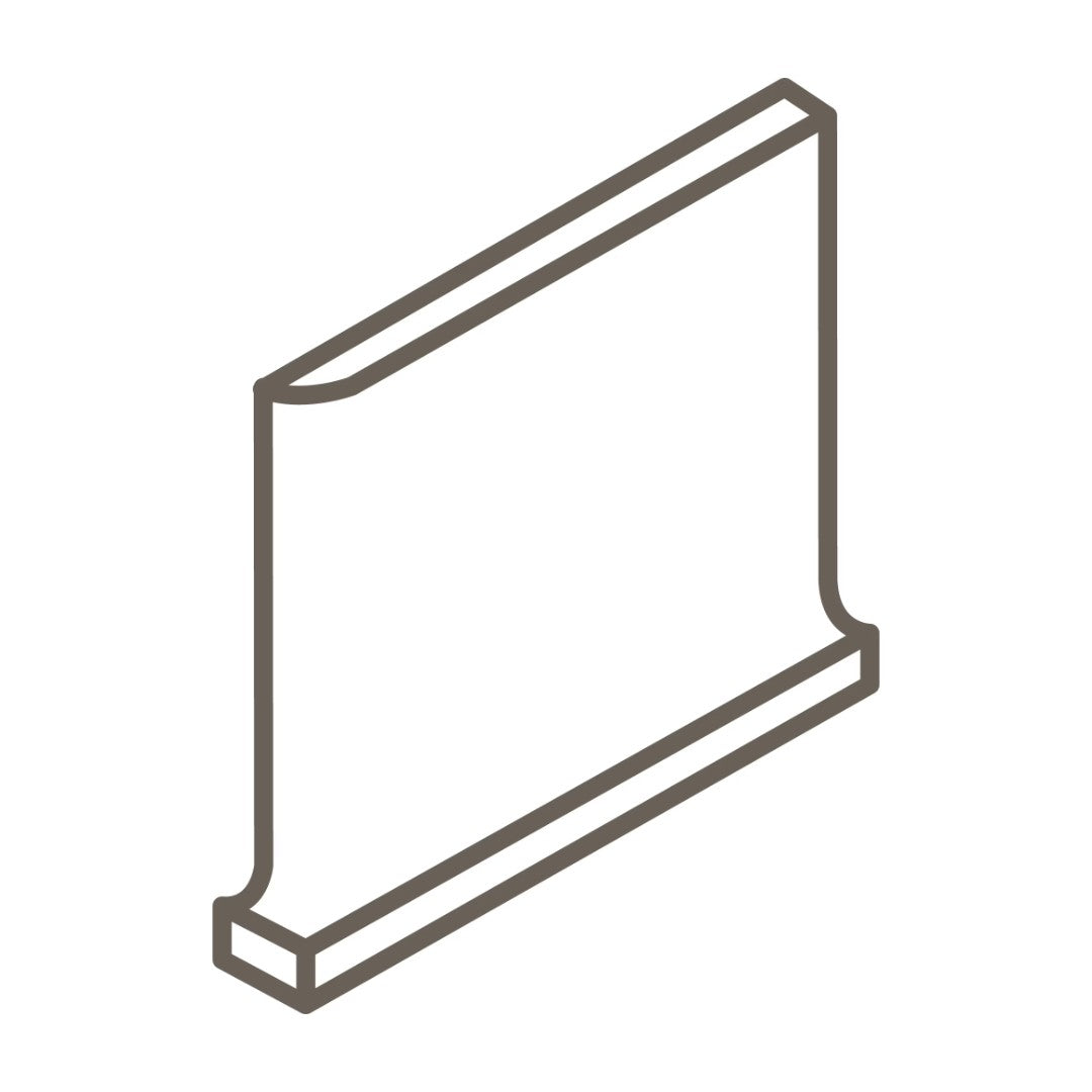 Daltile Colormatch SCR3601 - 6" x 6" Ceramic Right Cove Corner