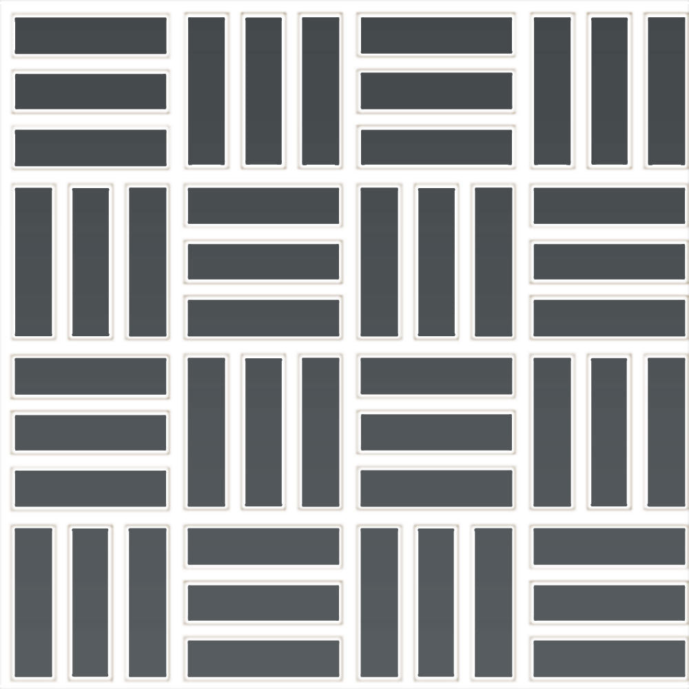 Daltile Color wheel Mosaic 12" x 12" Ceramic 1x3" Lattice Weave Mosaic