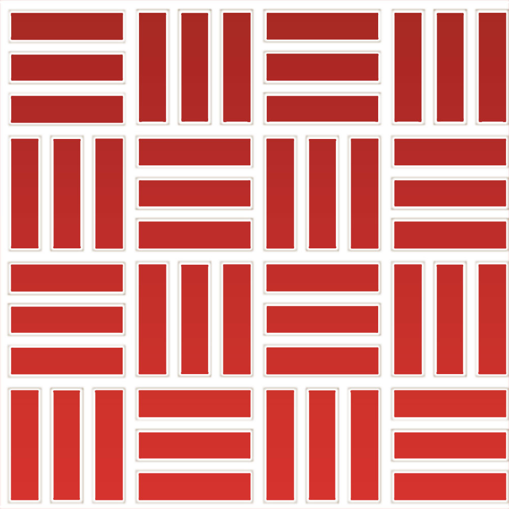 Daltile Color wheel Mosaic 12" x 12" Ceramic 1x3" Lattice Weave Mosaic