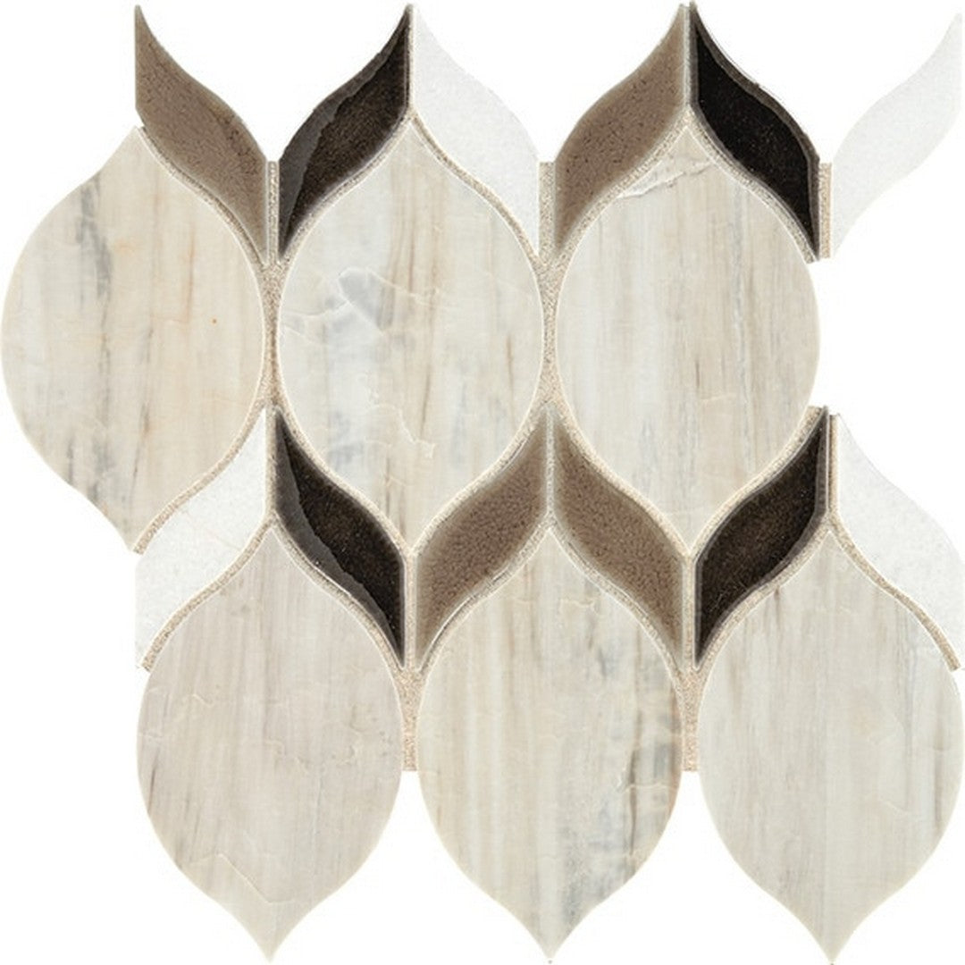 Daltile Fonte 8" x 11" Mixed Natural Stone Double Leaf Mosaic