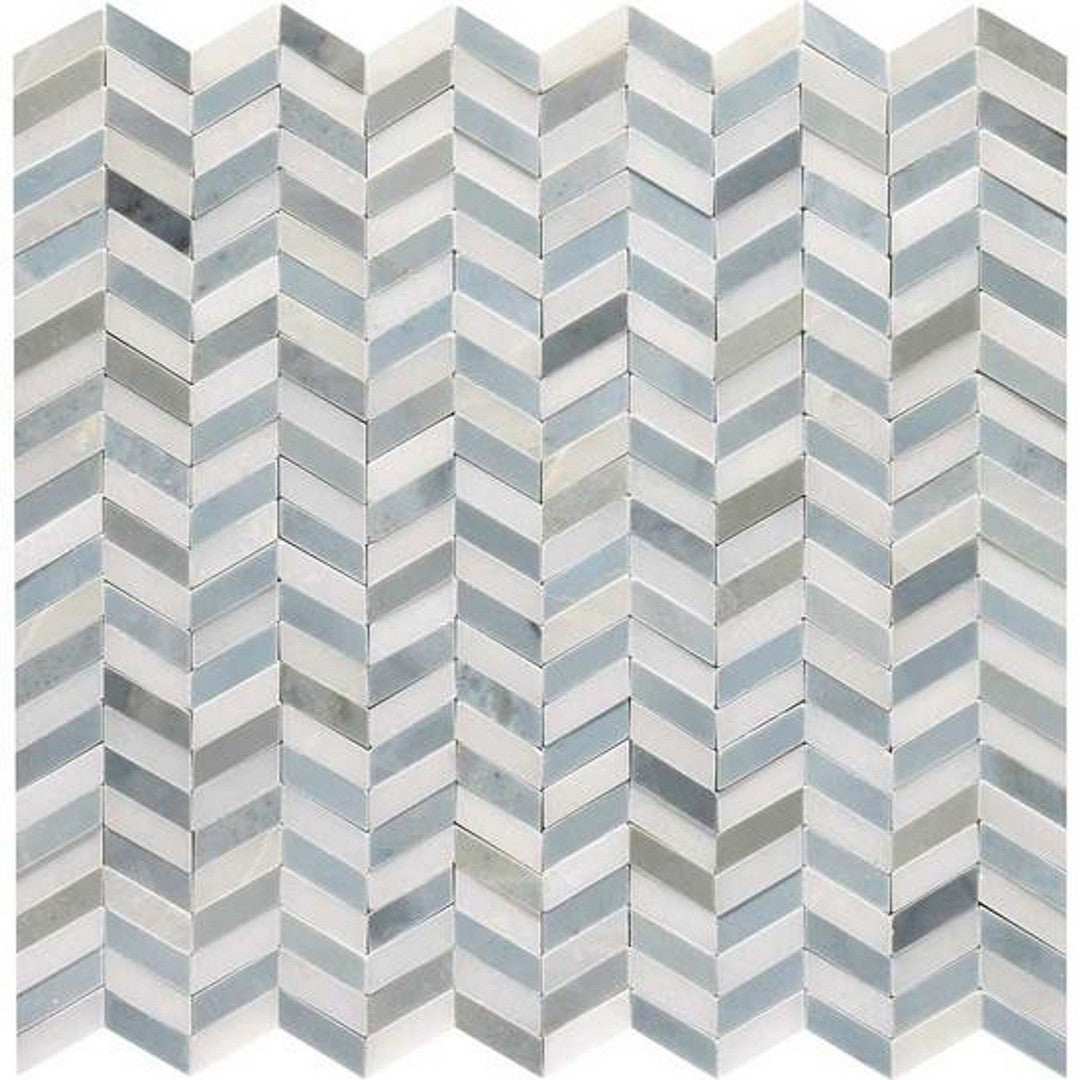 American Olean Candora 12" x 12" Polished Chevron Natural Stone Mosaic