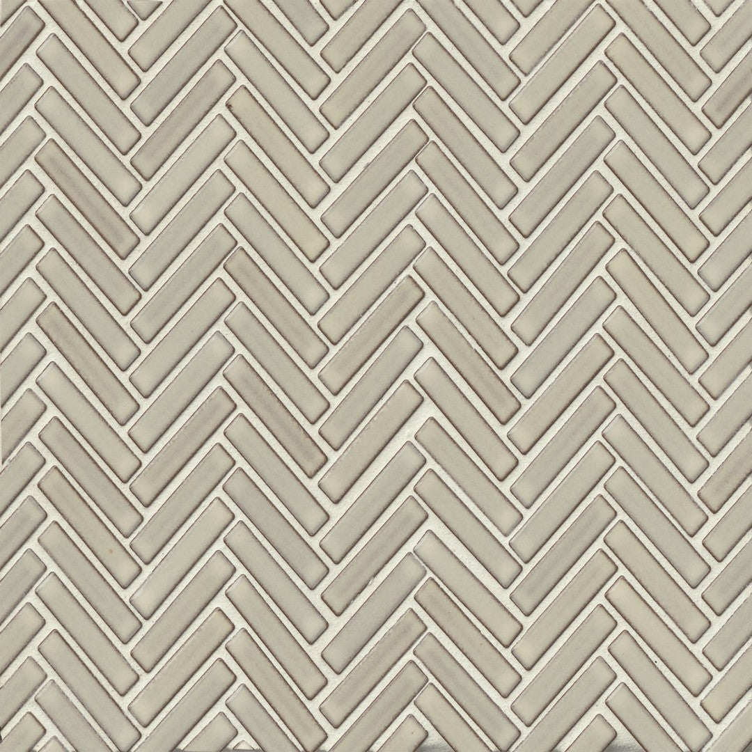 Bedrosians 90° 11" x 12.25" Herringbone Mosaic Gloss