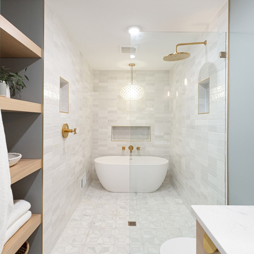 Bedrosians Blomma 12" x 12" Marble Honed Mosaic