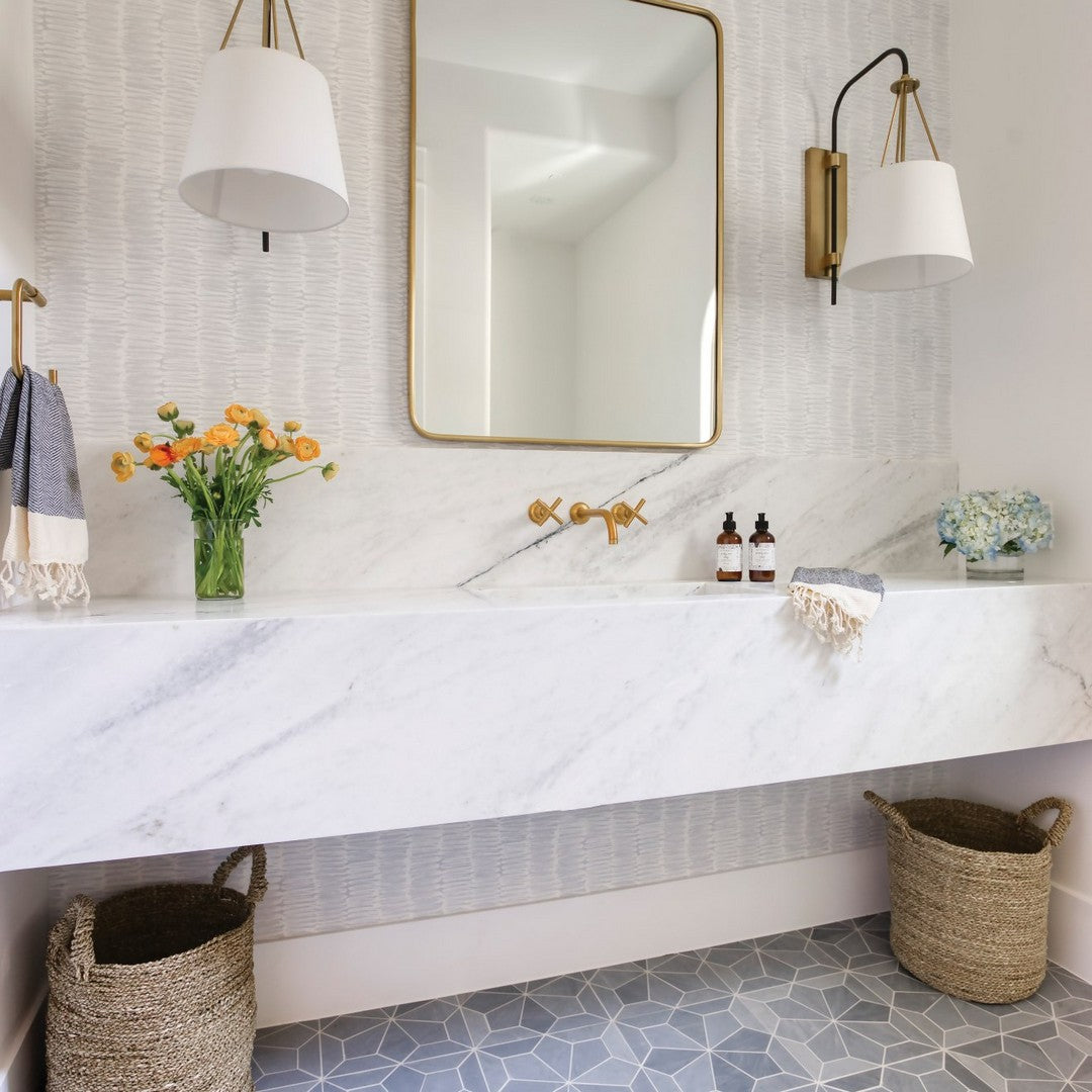 Bedrosians Blomma 12" x 12" Marble Honed Mosaic