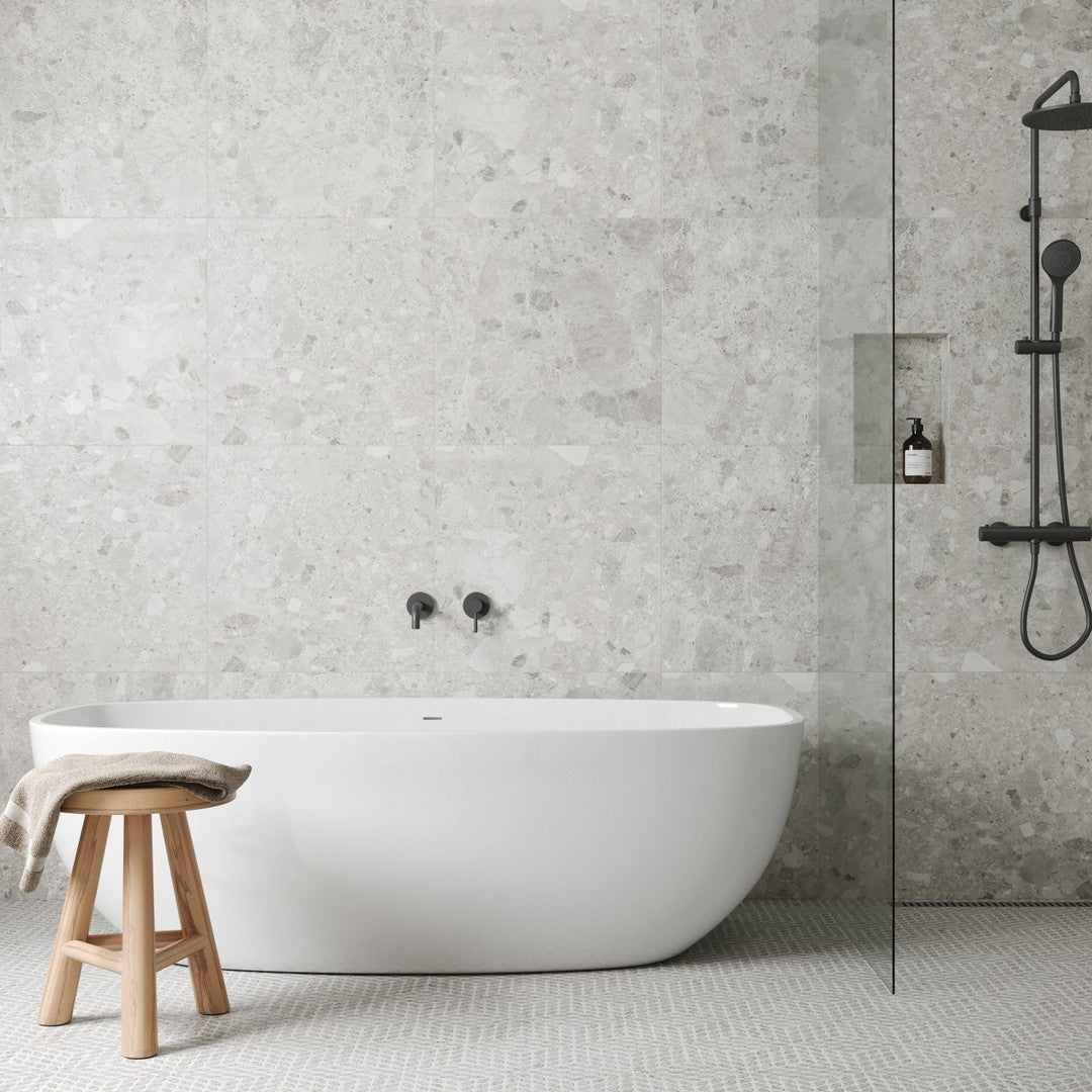 Bedrosians Celeste 14" x 15.75" Marble Honed Mosaic