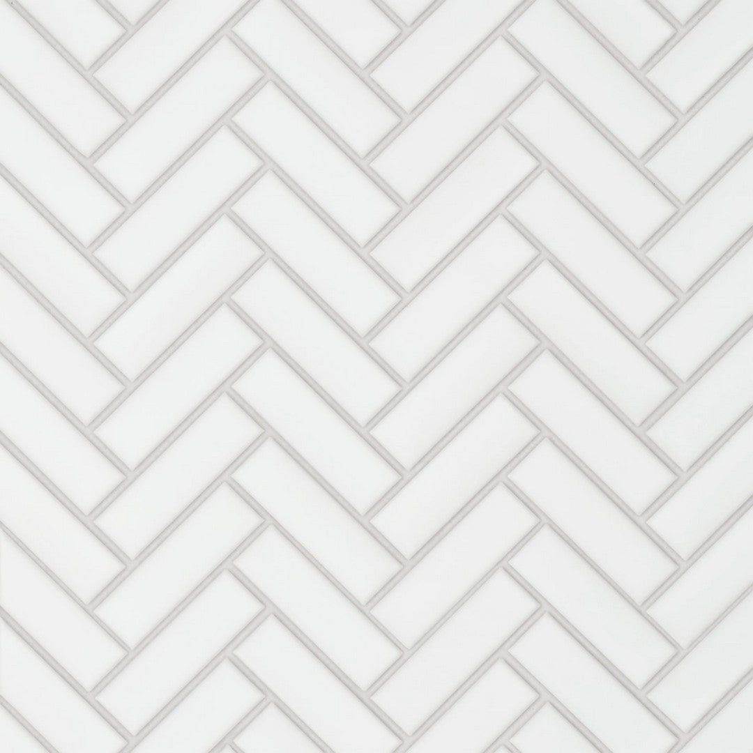 Bedrosians Le Cafe 10.88" x 12.44" Matte Porcelain Herringbone Mosaic