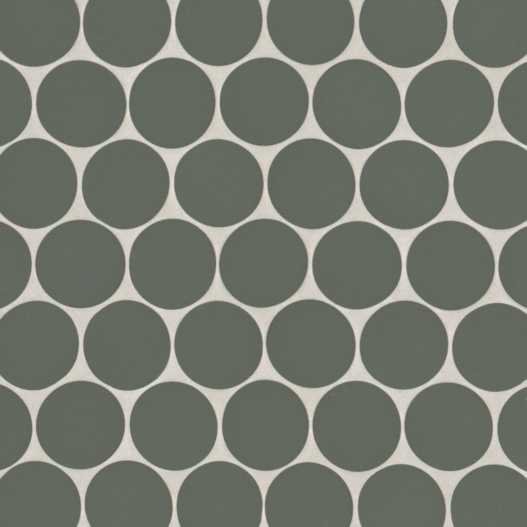 Bedrosians Makoto 10" x 10" Porcelain Round 2" Mosaic