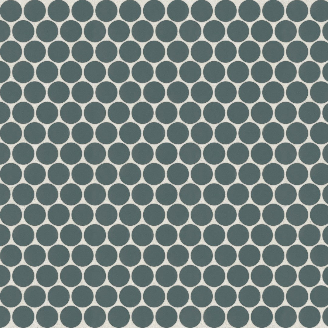 Bedrosians Marin 11.5" x 12.5" Penny Round Matte Porcelain .75" Mosaic
