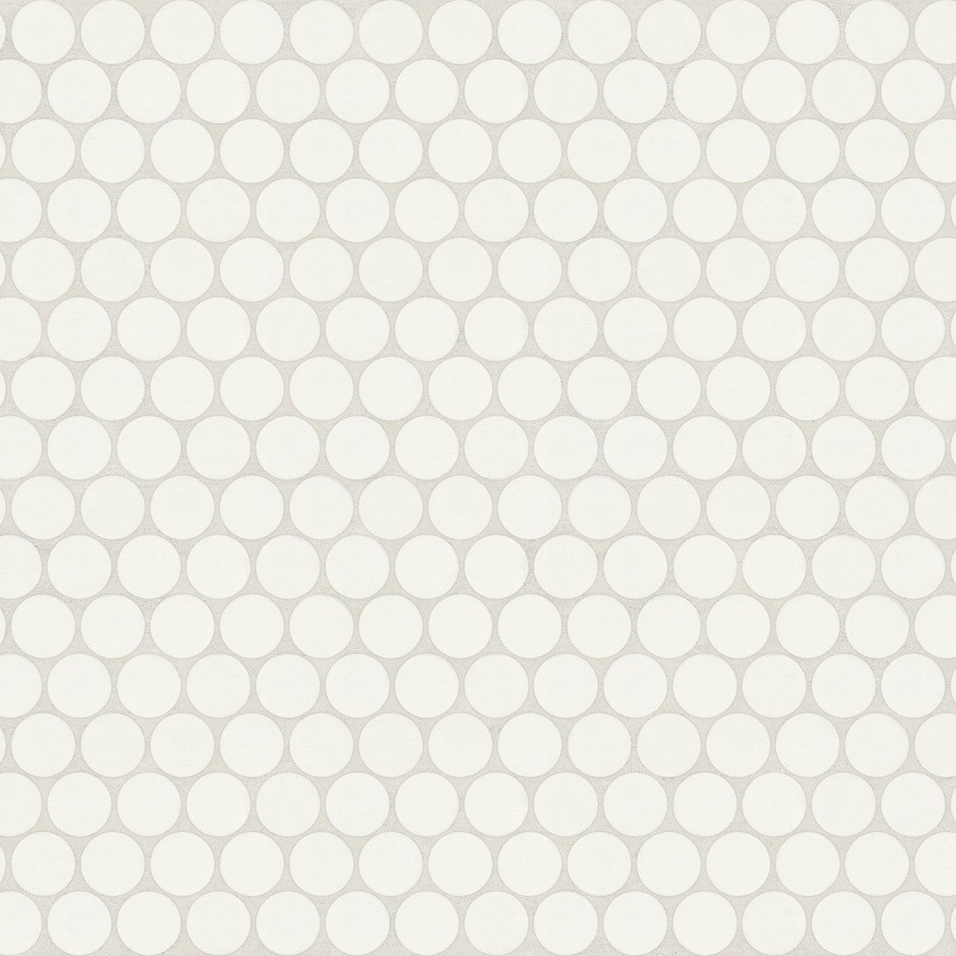 Bedrosians Marin 11.5" x 12.5" Penny Round Matte Porcelain .75" Mosaic