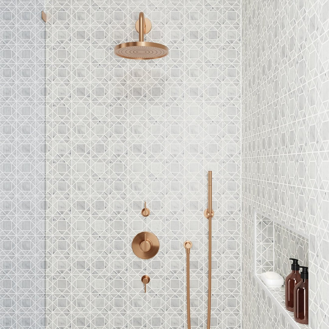 Bedrosians Monet 11.75" x 11.75" Honed Marble Mosaic Tile 2