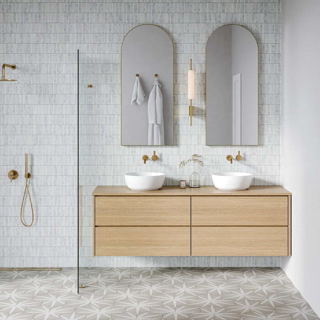 Bedrosians Monet 11.75" x 12" Honed Marble Mosaic Tile 3