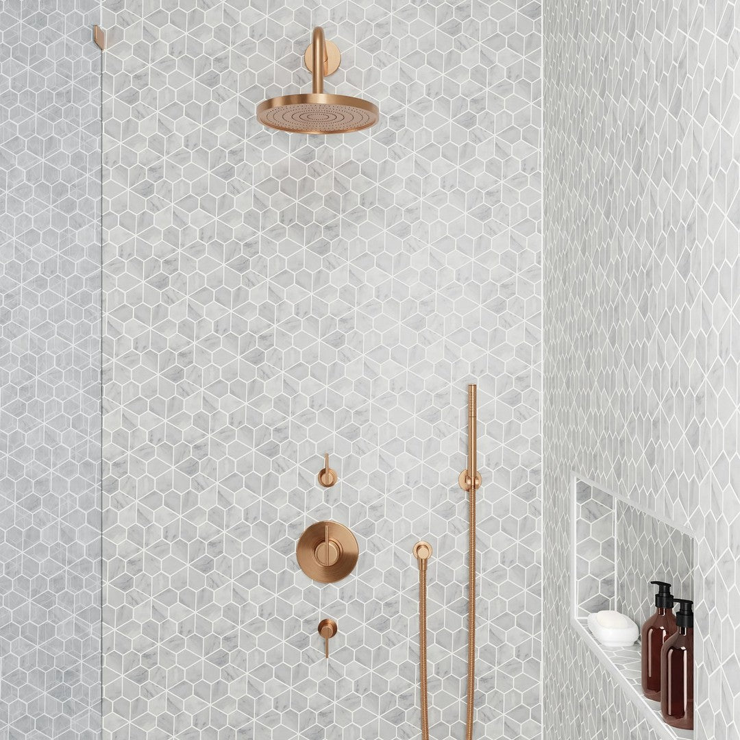 Bedrosians Monet 9.75" x 9.75" Honed Marble Mosaic Tile 9