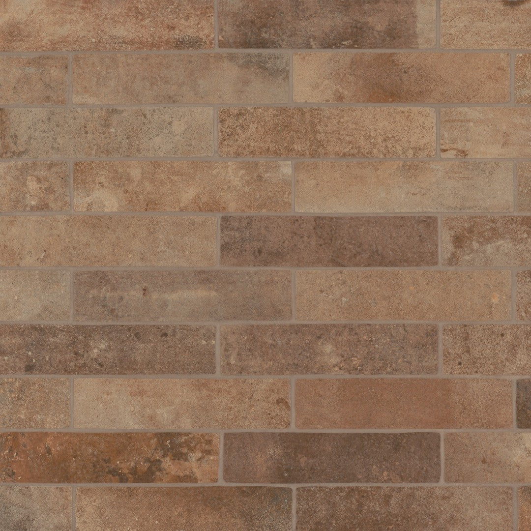 Bedrosians Montana 2.25" x 10" Matte Porcelain Brick Field Tile
