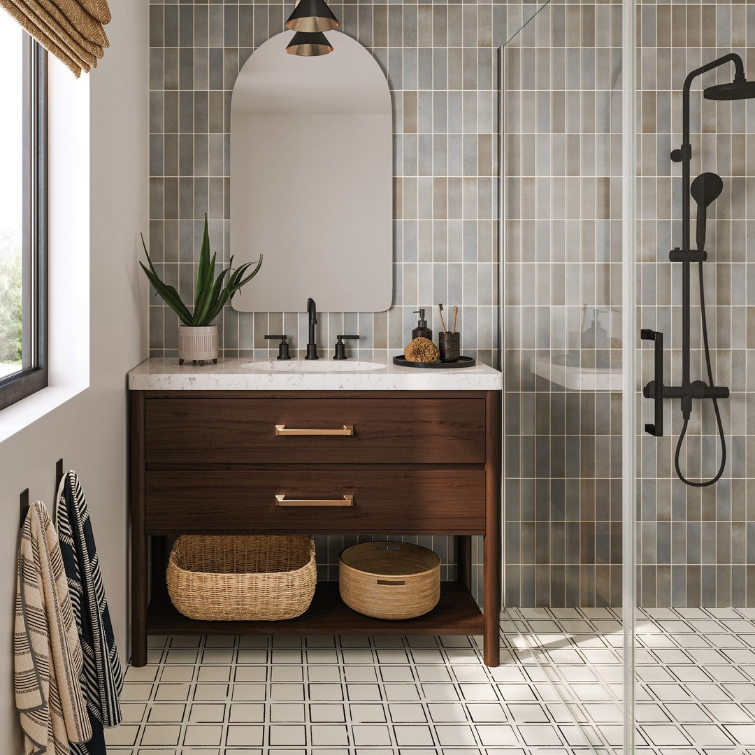 Bedrosians Rothko 9" x 9" Matte Ceramic Field Tile & Deco