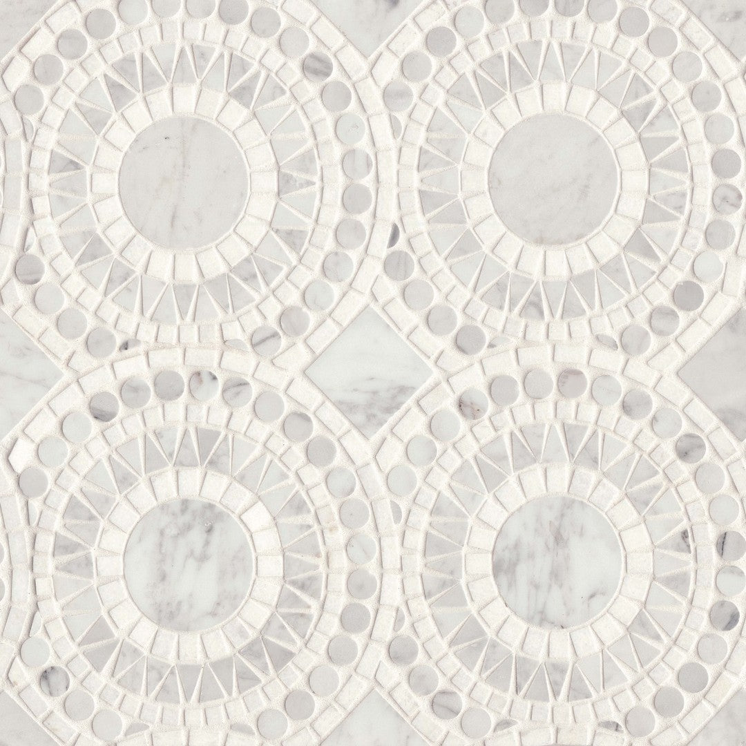 Bedrosians Solis 14.25" x 14.25" Solis Honed Marble Blend Mosaic Tile