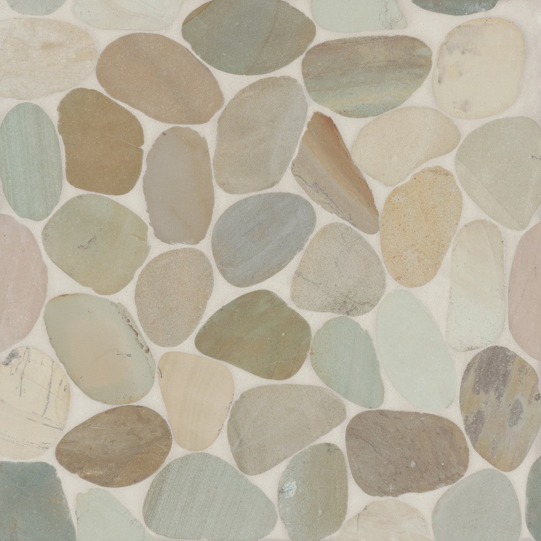 Bedrosians Waterbrook 12" x 12" Jumbo Sliced Pebble Mosaic