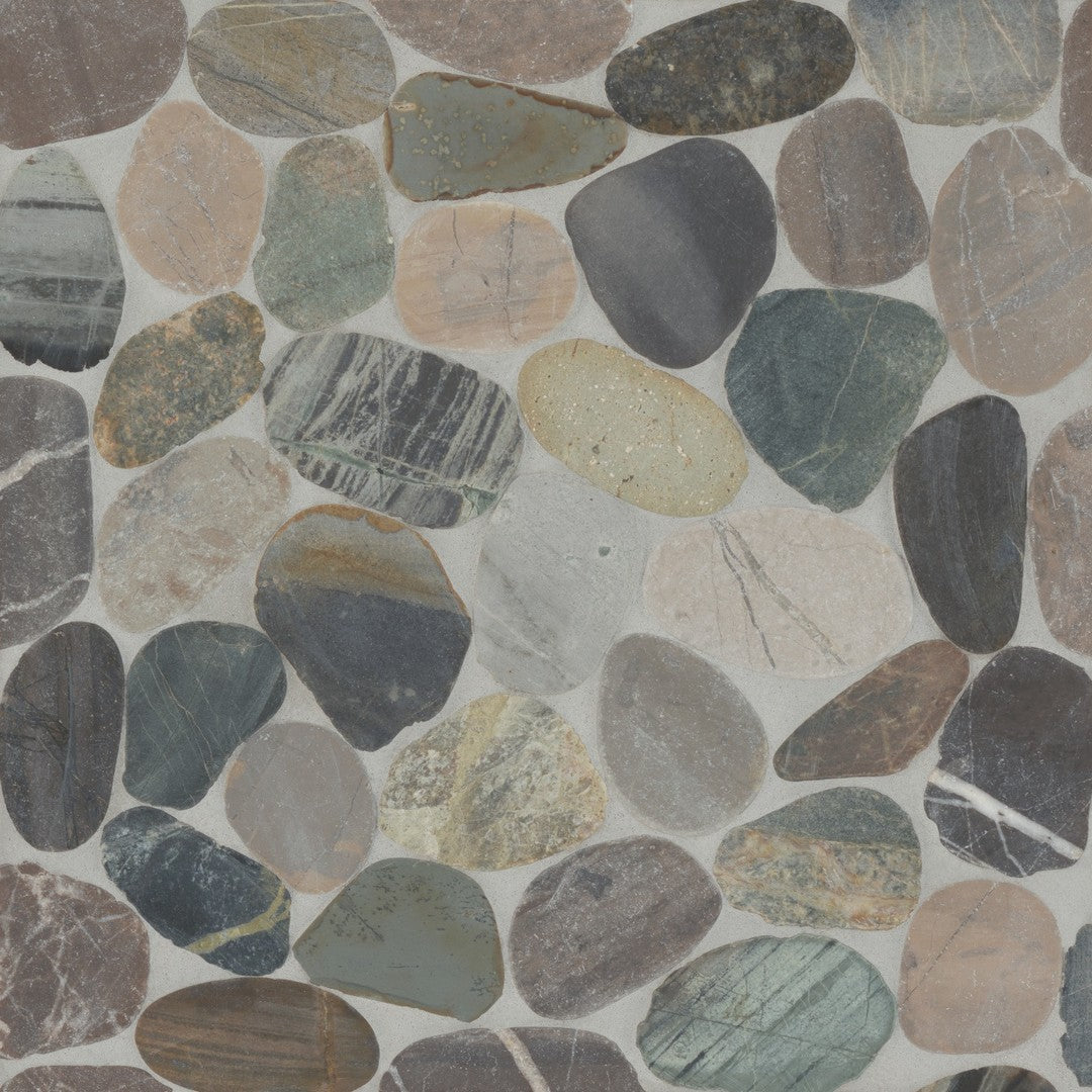 Bedrosians Waterbrook 12" x 12" Jumbo Sliced Pebble Mosaic