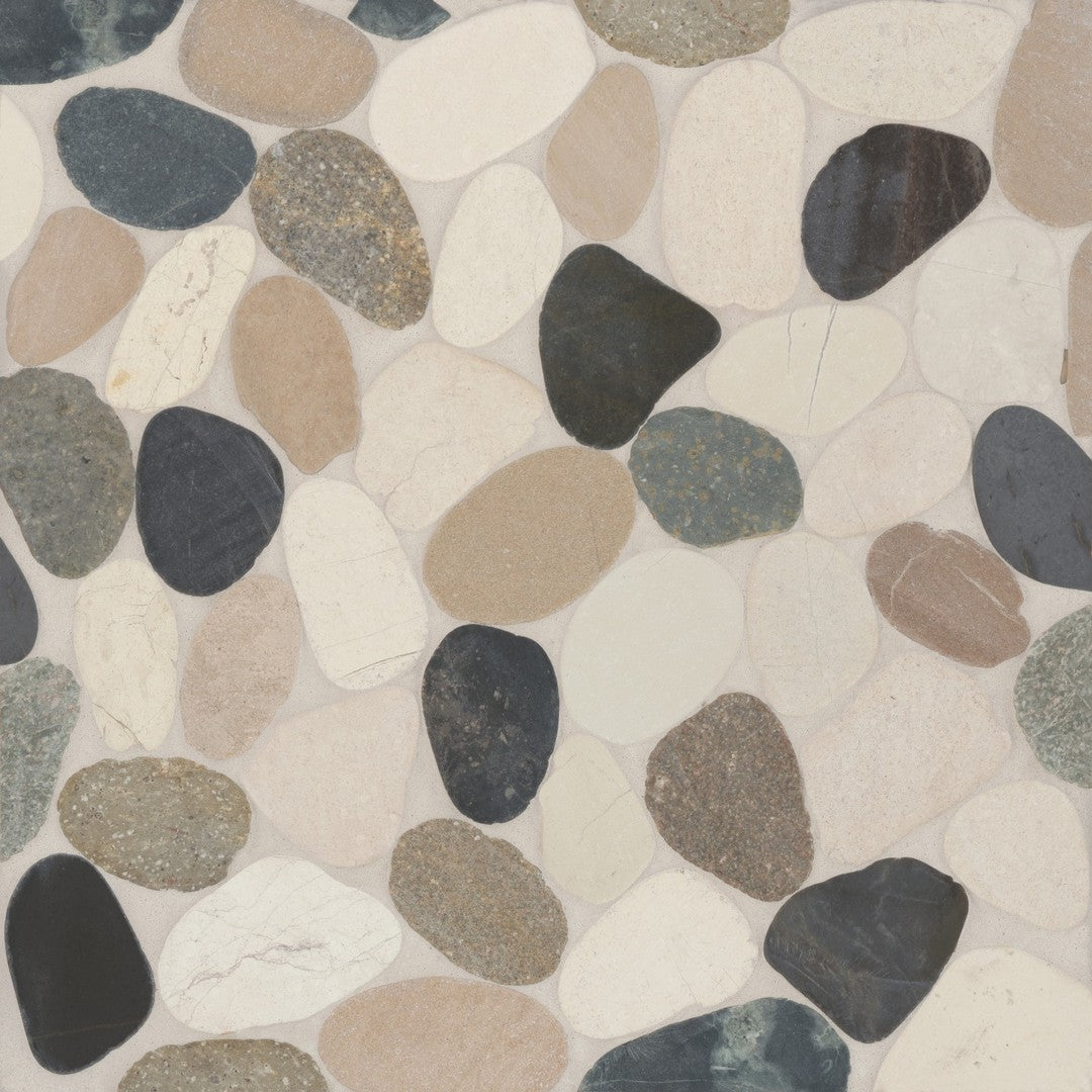 Bedrosians Waterbrook 12" x 12" Jumbo Sliced Pebble Mosaic