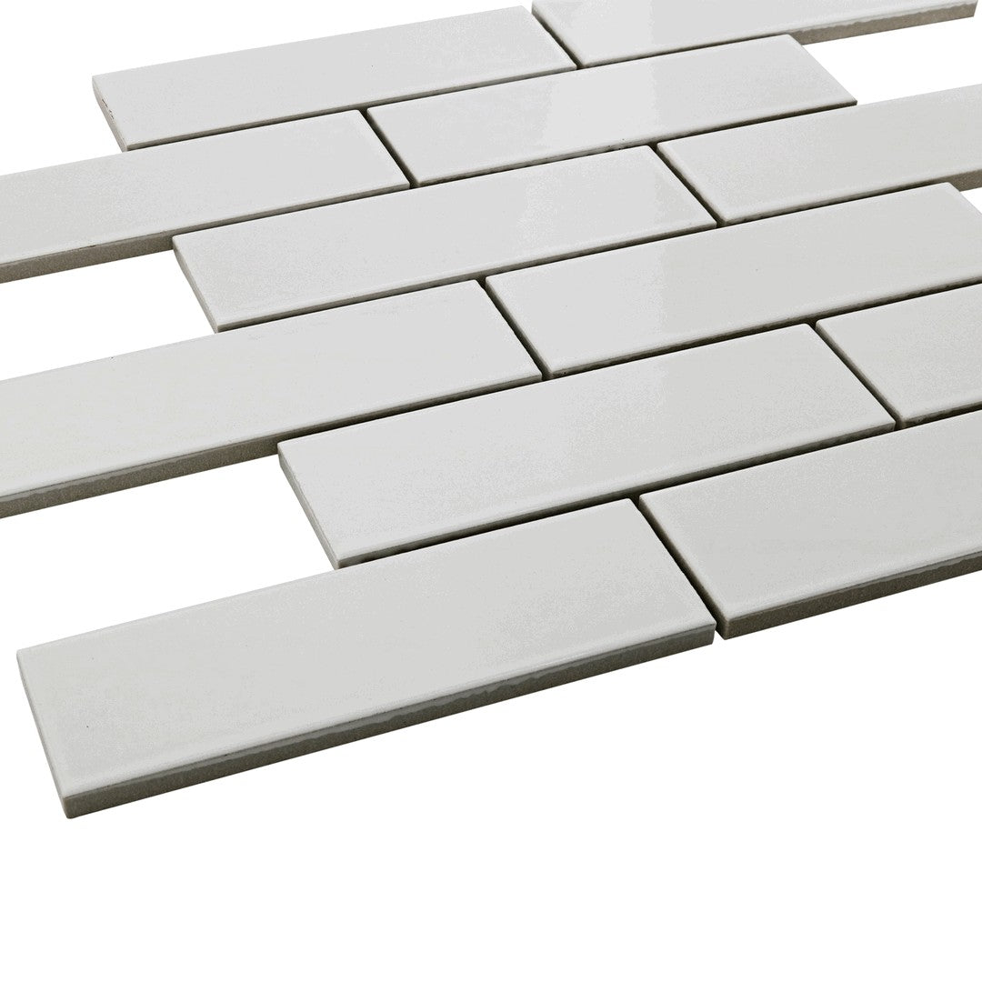 Bedrosians Zenia 11.5" x 11.25" Porcelain Floor and Wall Glossy Mosaic