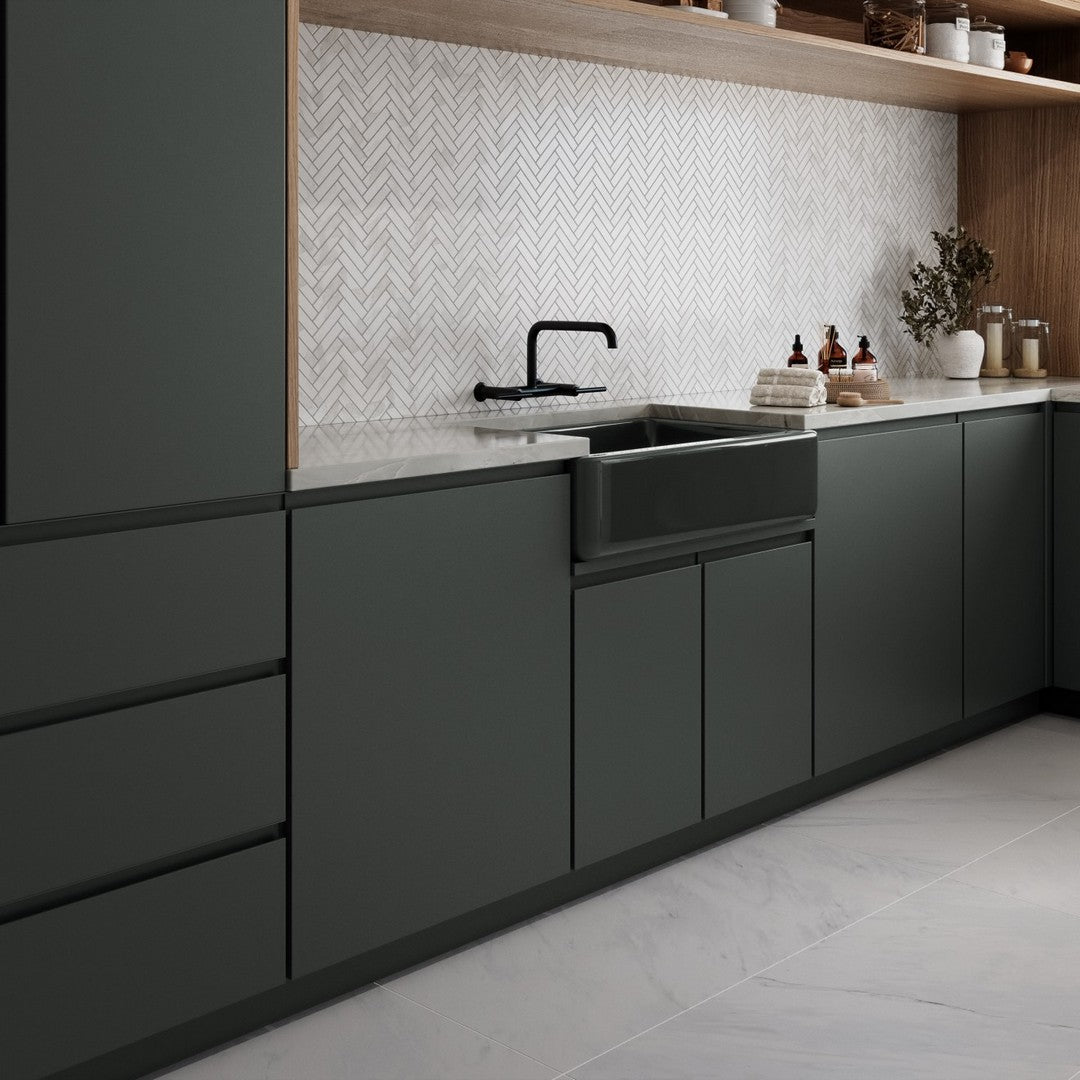 Bedrosians Magnifica 24" x 48" Polished Luxe White Tile 8mm